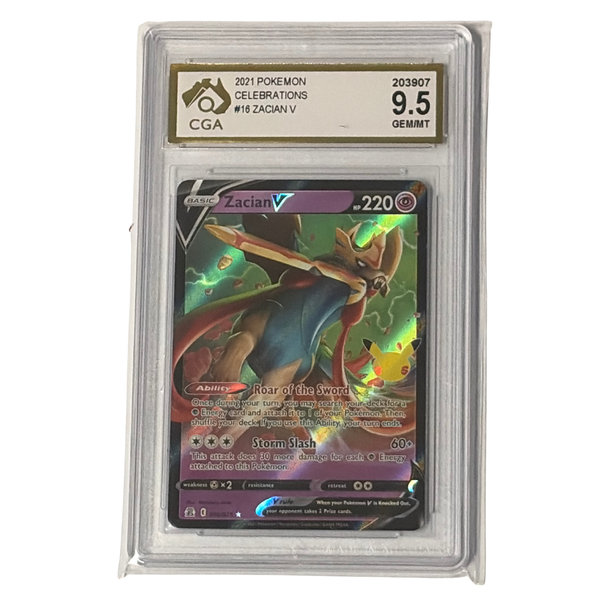 CGA Graded Pokemon Celebrations #16 Zacian V - Graded 9.5