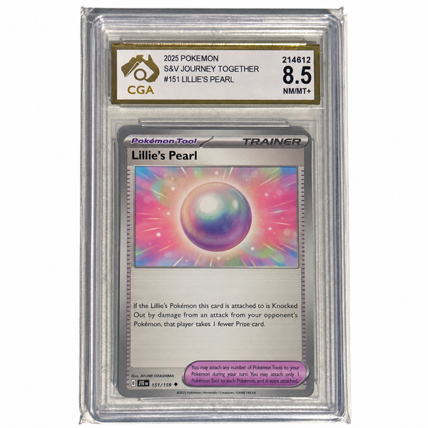 Pokémon Lillie’s Pearl #151/159 Journey Together 2025 CGA 8.5 NM/MT+