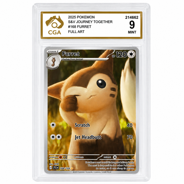 Pokémon Furret #168/159 Illustration Rare – Journey Together – CGA 9 Mint
