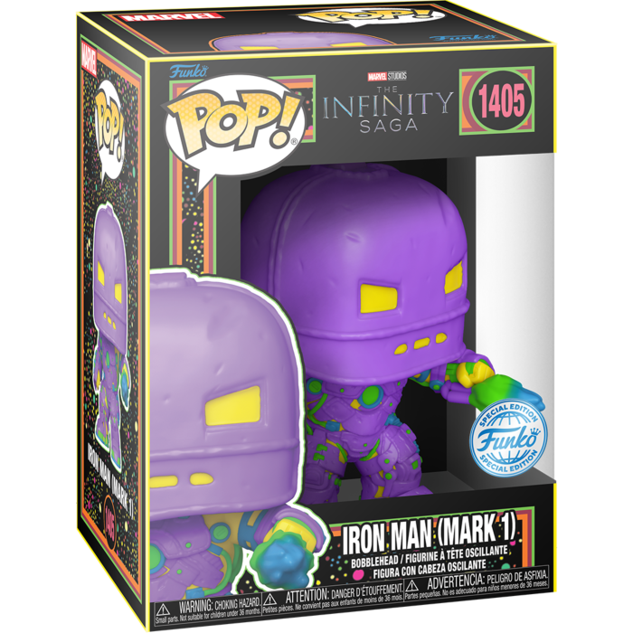 Marvel: The Infinity Saga - Iron Man (Mark 1) Blacklight Pop! Vinyl Figure