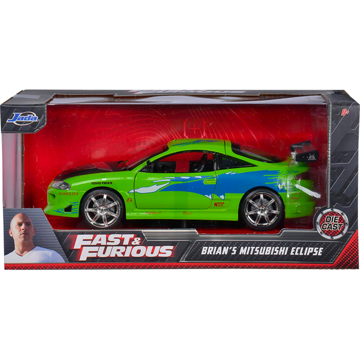 
                  
                    Fast and Furious - Brian’s 1995 Mitsubishi Eclipse 1/24th Scale Diecast Vehicle
                  
                